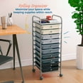 thumbnail image 4 of ECR4Kids 10-Drawer Value Mobile Storage Utility Cart, Craft Organizer, Grey Ombre, 4 of 8