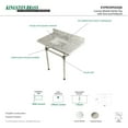 thumbnail image 6 of Kingston Brass KVPB36MASQ6 Templeton 36" Carrara Marble Vanity Top with Acrylic Legs (8-Inch, 3-Hole), Carrara Marble White/Polished Nickel, 6 of 7
