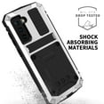 thumbnail image 7 of Samsung Galaxy S21 2021 Metal Case with Screen Protector, Dteck Outdoor Sports Military Heavy Duty Shockproof Sturdy Full Cover Hybrid Aluminum Metal Hard Case with Kickstand, Silver, 7 of 7
