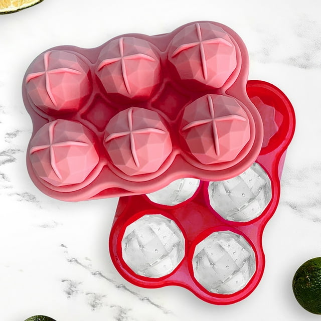 Large Sphere Ice Mold with Lid,Sphere Ice Ball Maker with Removable Lid