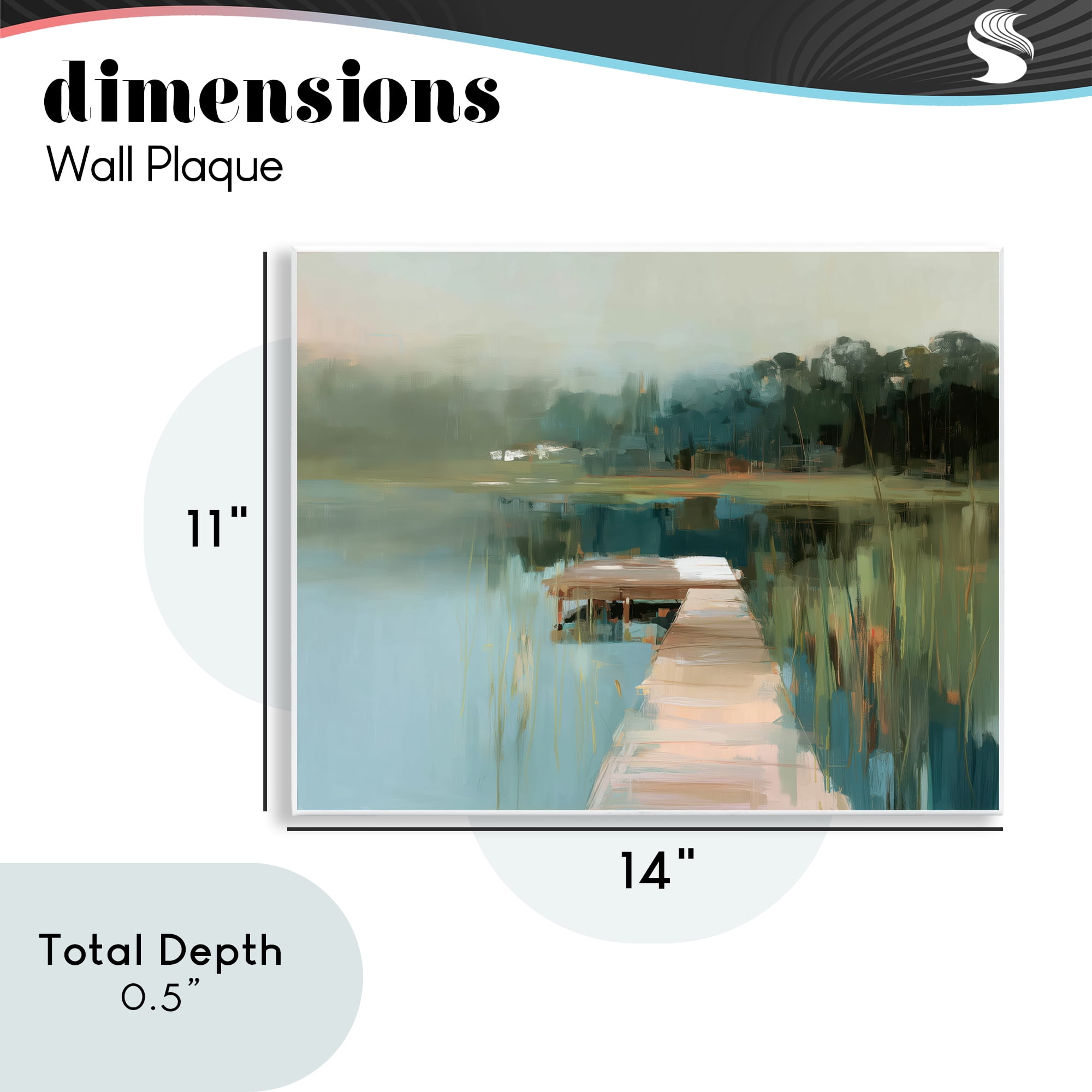 Stupell Industries Marsh Pier Abstraction Wall Plaque Art, design by Kim Curinga