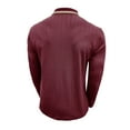 thumbnail image 6 of YOIAVAIOY Mens Knitted Cotton Polo Shirts Relaxed Fit Long Sleeve Collared T Shirt Big and Tall Casual Golf Shirt Wine S, 6 of 7