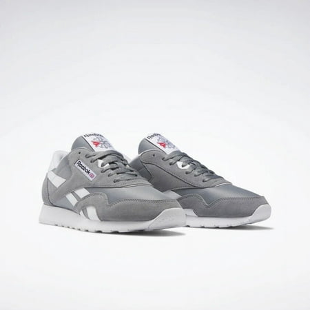 Reebok Classic Nylon GY7233 Men's Pure Gray & White Running Sneaker Shoes JC244 (9.5)