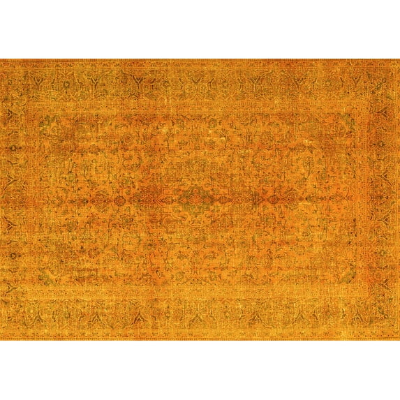 Ahgly Company Indoor Rectangle Persian Yellow Traditional Area Rugs, 3' x 5'