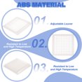 thumbnail image 3 of Uxcell 14x14 Inch Plastic Ventilation Grille, Adjustable Outlet Air Vent Grilles Removable Vent Filter Cover Supply Air Grille, White, 3 of 7
