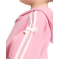 thumbnail image 5 of Wonder Nation Toddler Girls Full Zip Athletic Hoodie with Side Stripe and Bow, Sizes 12M-5T, 5 of 8
