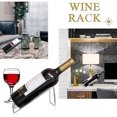 thumbnail image 4 of CHAO Estante de Metal creativo para vino tinto, soporte para botella de vino individual, estante de exhibición para el hogar, sala de estar, estante para vino (plateado), 4 of 5