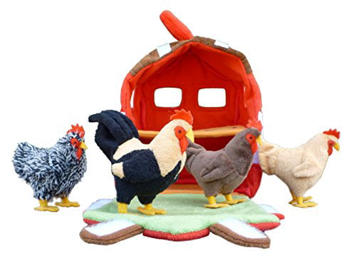 ADORE 12" Chicken Coop Farm House Stuffed Animal Plush Playset