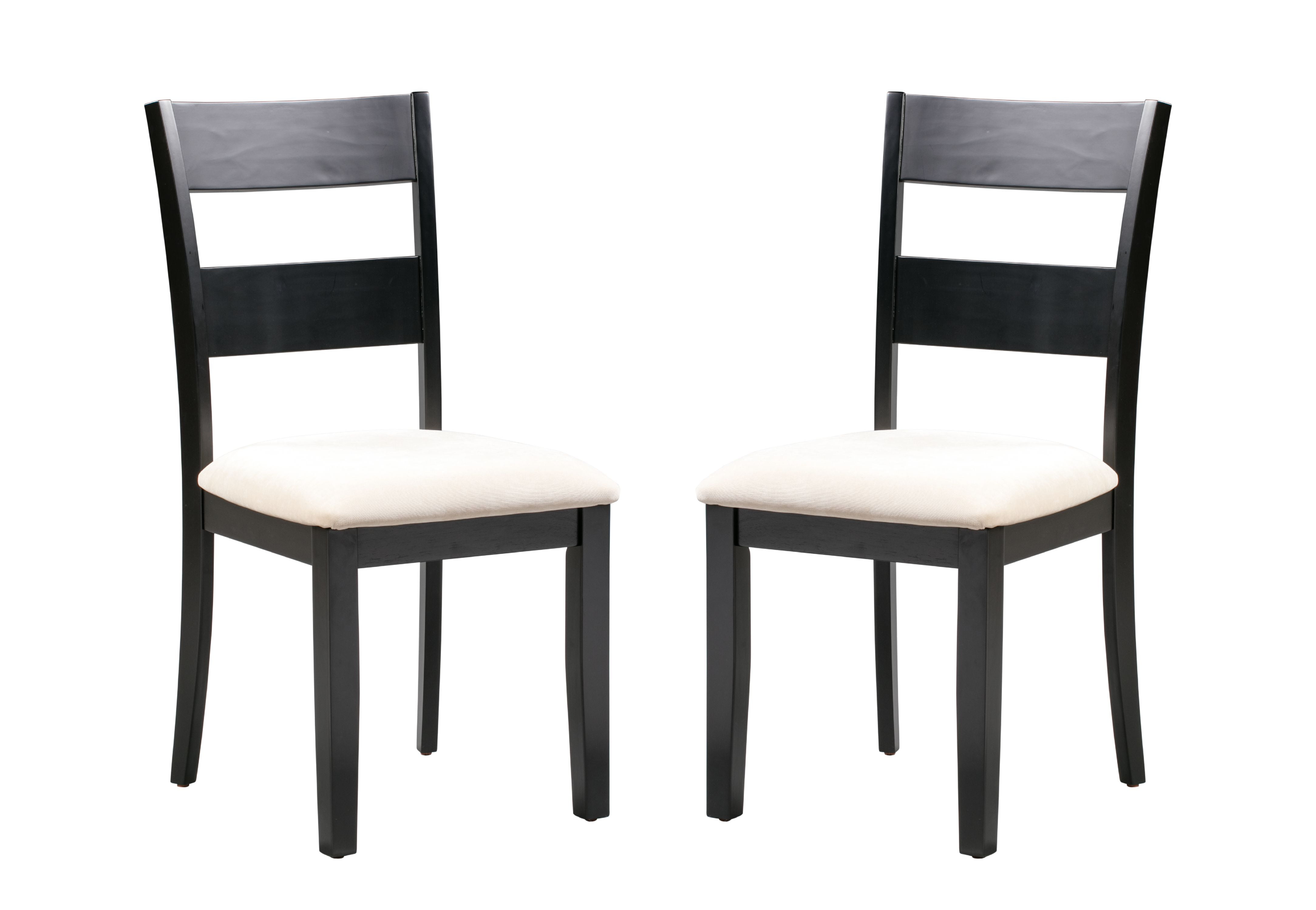 Trithi Furniture Fullerton Solid Wood Black Kitchen & Dining Chair