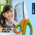 thumbnail image 5 of Scissors, Jeexi 8" Multipurpose Student Scissors Set of 3, Stainless Steel Sharp Scissors for Office Home General Use, High/Middle School Classroom Teacher Students Scissors Supplies, 5 of 8
