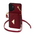 thumbnail image 3 of Nalacover Case for Samsung Galaxy A13 4G, Crossbody Wallet Case with Card Slots Holder, PU Leather Lanyard Shoulder Strap Purse Cover with Kickstand Shockproof Case, Red, 3 of 8