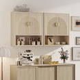 thumbnail image 6 of Aufeile Bathroom Cabinet Wall Mounted with Arched Door and Adjustable Shelf, Wood Medicine Cabinet Organizer for Laundry Toilet Storage, Natural Oak, 6 of 10