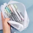 thumbnail image 7 of Under $1 Pencil Case Large Capacity Pencil Pouch Transparent Mesh Double Layer Pencil Box Pen Bag Stationery Organizer for College Office Desk Supplies by PALIFEUR, 7 of 7