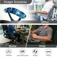 thumbnail image 4 of HELLHERO Marble Print Office Chair Cover Set, Universal Stretchy Computer Chair Armrest Slipcover, High Back Office Chairs Cover, Machine Washable, Blue, 4 of 6