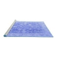 thumbnail image 2 of Ahgly Company Machine Washable Indoor Round Oriental Blue Traditional Area Rugs, 8' Round, 2 of 4
