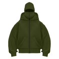 thumbnail image 2 of Womens Long Sleeve Hoodies Zipper Up Solid Color Hooded Sweatshirts Fall Casual Comfy Y2k Jackets Winter Clothes, 2 of 4