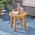 thumbnail image 4 of 14.25" Tall Teak - Finished Table - Slat Panel Aesthetic - Outdoor Backyard, Along Sofa Ends / Enhance Visual Appeal, 4 of 5