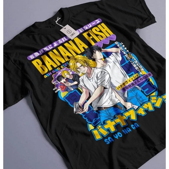 Banana Fish T-shirt Ash Lynx Eiji Okumura Card Anime New Shirt All Size