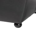 thumbnail image 5 of Baxton Studio Black Full Leather Ottoman with Rounded Sides, 5 of 8