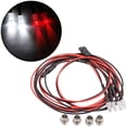 thumbnail image 4 of RC car 4 led lámpara delantera parachoques lámpara Set para Axial SCX24 90081 camiones Crawler DIY Accs, 4 of 9