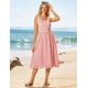 thumbnail image 2 of Vestido GRACE KARIN, casual, bordado de verano, rosa claro, 2XL, para mujer, 2 of 6
