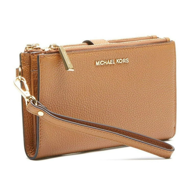 Michael Kors Ladies Adele Smartphone Wristlet, Double Zip, Luggage