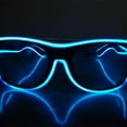 thumbnail image 3 of Light up Glasses,Flashing EL Wire Neon Rave Glasses Luminous LED Sunglasses Costumes for Party,Halloween, 3 of 3