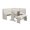 Gray, variant on Linon Natasha Corner Nook Dining Set Neutral Upholstered Seats in Natural Wood
