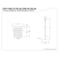 thumbnail image 2 of Kingston Brass DSP17SN 1.5 in. Chain & Stopper Tub Drain with 1.75 in. Body Thread, Brushed Nickel, 2 of 2