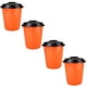 thumbnail image 1 of Bote de Basura para El Hogar VentDepot RecyOrange 4 Pzs 7.5lts 18x29cm Polietileno Color Naranja Tapa Negra, 1 of 1