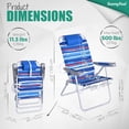 thumbnail image 6 of Sunnyfeel 5-Position Backpack Beach Chair Lay Flat, Folding Chair with cup holder, phone slot & bottle opener, Outdoor & Picnic &Camp, 6 of 8