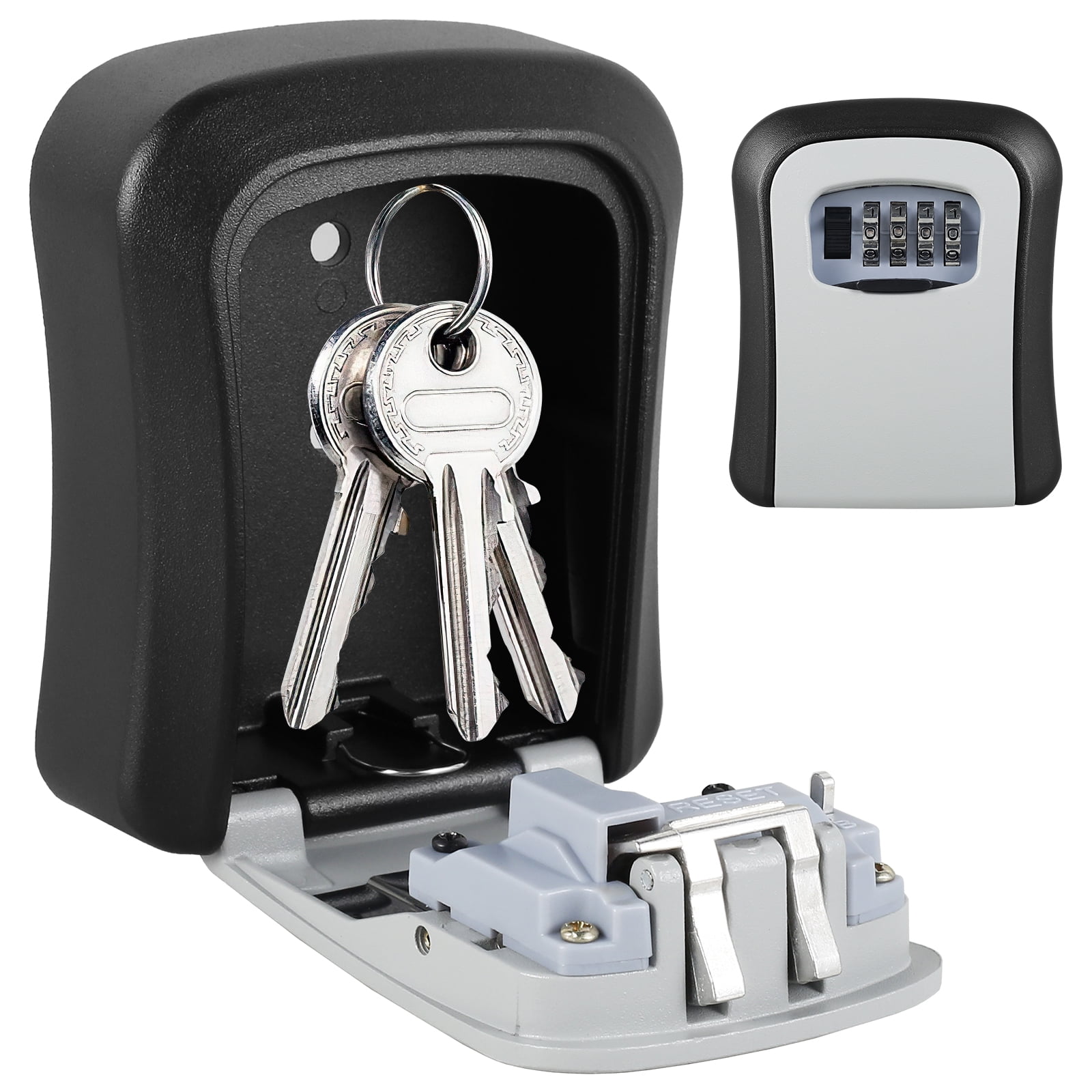 Tzrofpl Combination Lock Key Organizer Sturdy Wall Mounted Key Lock Box