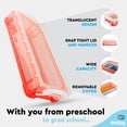 thumbnail image 6 of Enday Stackable Pencil Case Large Capacity School Supplies Organizer Red 8”, 6 of 7