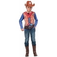 thumbnail image 2 of Forum Novelties Cowboy Kids Photo Real Costume Shirt, Multicolor, Medium, 2 of 3