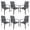 Graphite, variant on Vicllax Outdoor Dining Chairs Set of 2, Patio Stacking Chairs with All Weather Breathable Textilene for Backyard Porch Garden, Gray