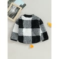 thumbnail image 4 of Wassery Toddler Girls Flannel Coat Long Sleeve Plaid Jacket Fleece Outerwear with Pockets Baby Fall Winter Warm Clothes 6M-4T, 4 of 9