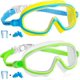 thumbnail image 1 of Swim Goggles 2 Pack Anti-Fog Anti-UV Wide View Swimming Goggles for Kids 3-14, 1 of 5