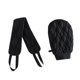 thumbnail image 1 of 2 piezas de guantes de lavado de bordes de 2 piezas Accesorios de baño reutilizables Mitts de ducha de baño toallas exfoliantes para el gimnasio del negro, 1 of 9