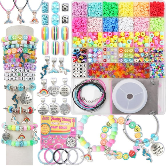 Kit de fabricación de pulseras LovelyMoon con 3400 cuentas para niñas de 6 a 12 años