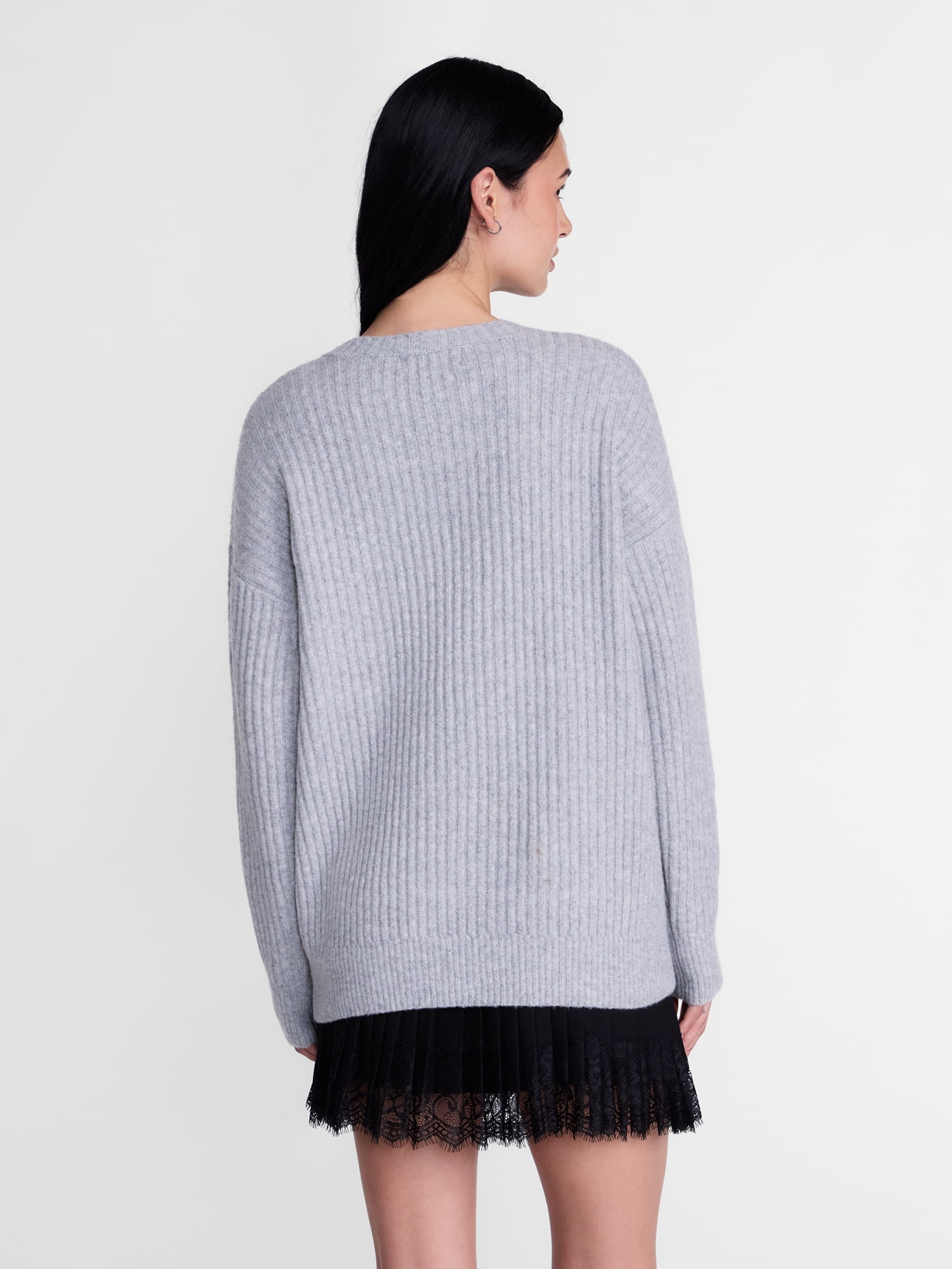 Madden NYC Women's Grommet Sweater with Long Sleeves, Midweight, Sizes XXS-XXL