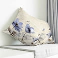 thumbnail image 3 of Purple Spring Floral Pillow Covers 24x24 Inch Decorative Throw Pillow Cover, Vintage Botanical Retro Art Sofa Pillowcases Accent Cushion Case Home Decor Bedroom Living Room, 3 of 6
