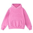 thumbnail image 2 of Arlun Womens Retro Acid Wash Hoodies Oversized Heavyweight Lined Warm and Comfortable Sweatshirt Vintage Streetwear Loose Long Sleeve Fall Pullover Top with Pocket 1-Hot Pink S, 2 of 3