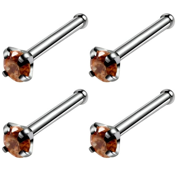 DESIGNICE 2026 New 4Pcs Nose Rings,Sleek and Minimal Nose Rings for Women,Stylish Jewelry Statement Nose Studs,Multicolor