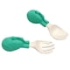 thumbnail image 1 of Juego de tenedor y cuchara para bebé Hukapapa con caja portátil Equipo de entrenamiento para bebés Juego de vajilla para niños con autoalimentación - Cebra, 1 of 5