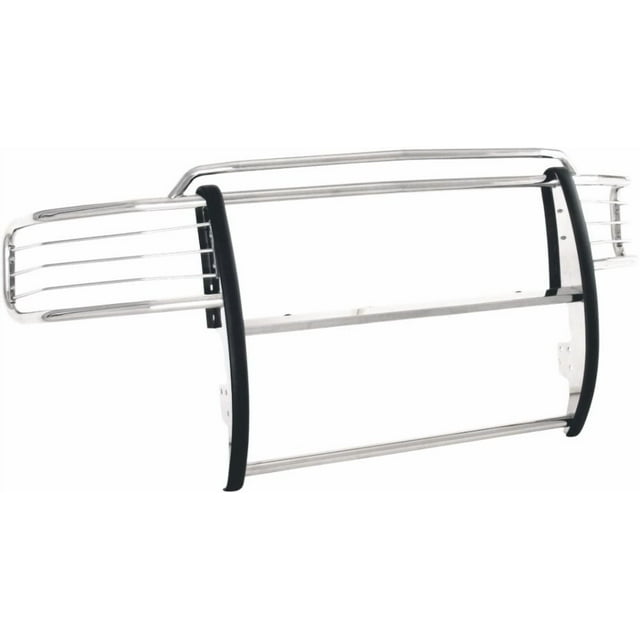 TrailFX Grille Guard E0034S TFX Grille Guards; Polished; Stainless Steel; 1-1/2 Inch Diameter; With Brush Guard; Without Skid Plate; Without Step Plate