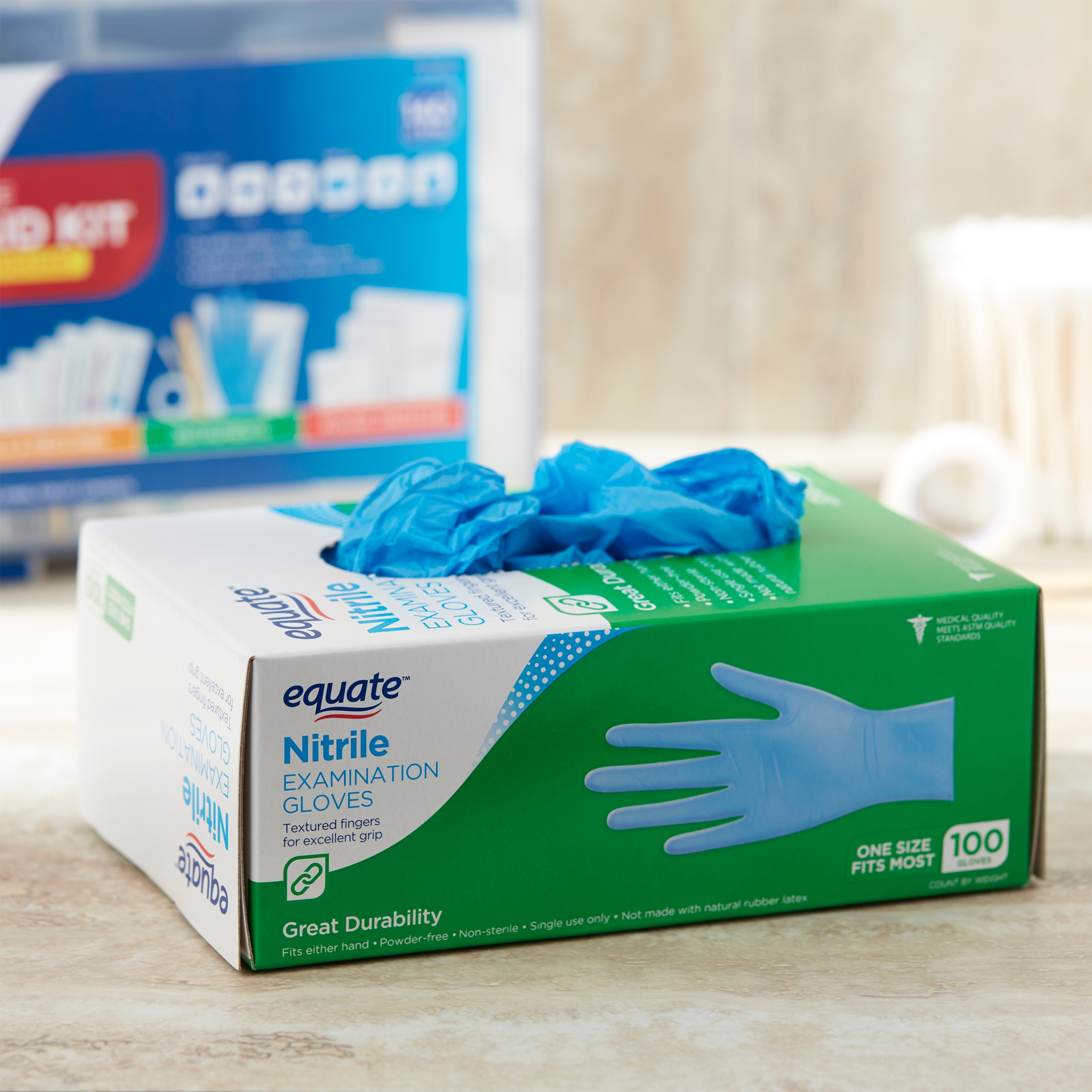 Equate Nitrile Examination Gloves, 100 count - image 2 of 10