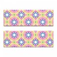 thumbnail image 2 of Ethnic Bench Cushion Set of 2, Abstract Ombre Vivid Rainbow Colored Mandala Tie Dye Effect Flower Hippie Print, Standard Size Foam Pad and Decorative Cover, Multicolor, by Ambesonne, 2 of 4