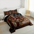 thumbnail image 3 of Manfei American Flags Full Size Comforter Sets,Rustic Farmhouse Cabin Bedding Comforter Set,Western Texas Star Bedding Sets For Men Women,Ultra Soft Home Decor Reversible,3pcs, 3 of 8