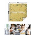 thumbnail image 4 of Yellow Birthday Cloth Napkins Set of 4 Reusable Dinner Napkins, Colorful Confetti Ribbons Polka Dots Classroom Cocktail Napkin Washable Table Napkins for Wedding/Holiday Party/Baby Shower 20"x20", 4 of 7