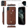 thumbnail image 5 of for iPhone XS/X Case, Lightweight Premium PU Leather iPhone XS/X Wallet Case with Card Holders Protective Case for iPhone XS/X Adjustable Stand,Brown, 5 of 7